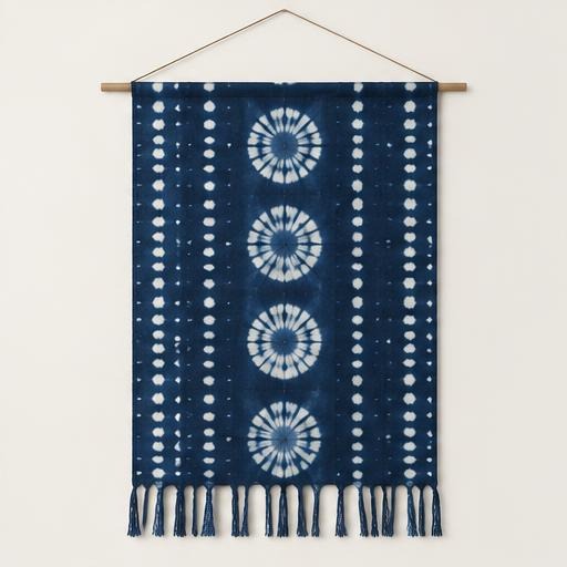 Indigo Textile Wall Hanging by Aláwọ̀ Textile House
